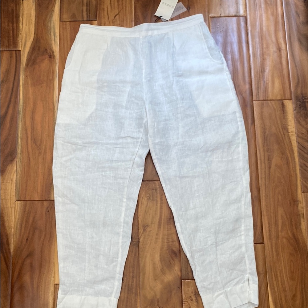 Cream linen pants